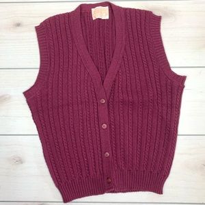Pendleton vintage burgundy maroon button up vest.